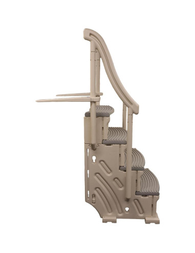 Escalón Confer Plastics Curve CCX-AG para piscina elevada