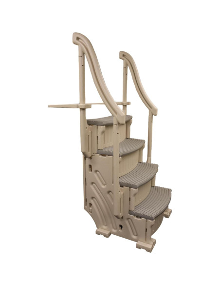 Escalón Confer Plastics Curve CCX-AG para piscina elevada