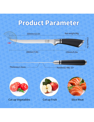 Cuchillo de Cocina Profesional XYJ 20.3 cm Acero Inoxidable