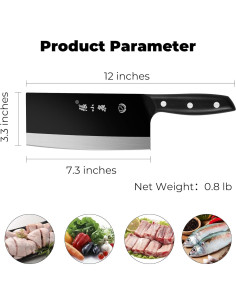 Cuchillo de Carne Zhang Xiao Quan 18.5 cm Acero Inoxidable 2