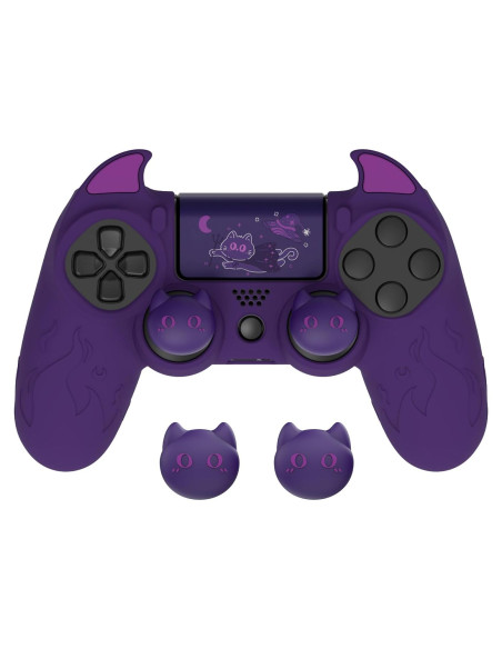 Funda Silicona Antideslizante PlayVital para Controlador PS4 - Morado Funda Silicona Antideslizante PlayVital para Controlador PS4 - Morado