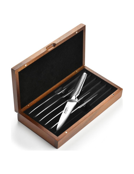 Juego de Cuchillos de Carne Global Fine Edge - 6 Piezas - Hecho en Japón