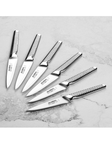 Juego de Cuchillos de Carne Global Fine Edge - 6 Piezas - Hecho en Japón