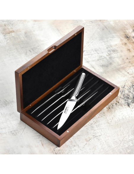 Juego de Cuchillos de Carne Global Fine Edge - 6 Piezas - Hecho en Japón