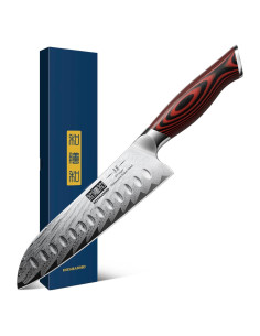 Cuchillo Santoku HOSHANHO 17.78 cm Damasco Ultra Afilado G10