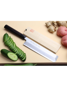 Cuchillo Usuba Yoshihiro 7" Acero Alto Carbono Hecho a Mano 2