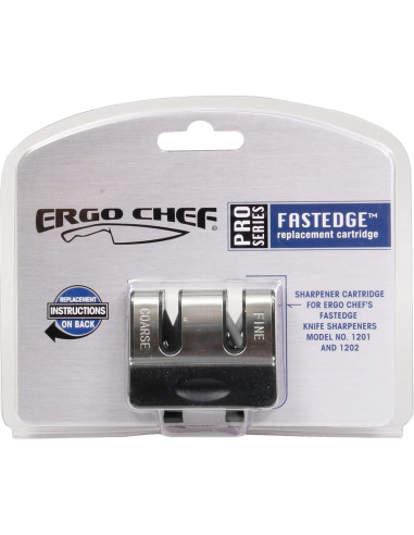 Afilador de cuchillos Ergo Chef Fastedge 2 etapas con cartucho extra