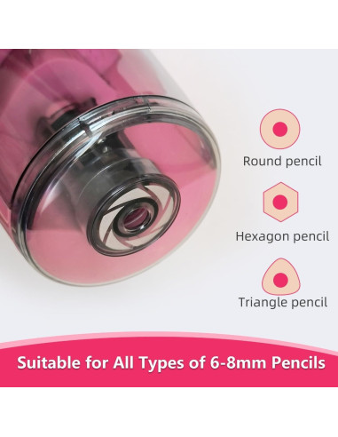 Sacapuntas Eléctrico a Batería VEOOK PS04 Portátil 6-8mm