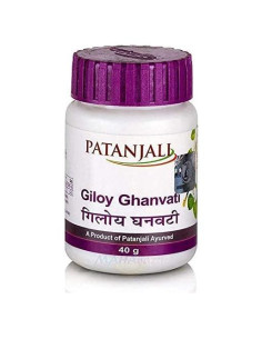 Giloy Ghan Vati 40g - Suplemento Herbal Ayurvédico 24 Botellas