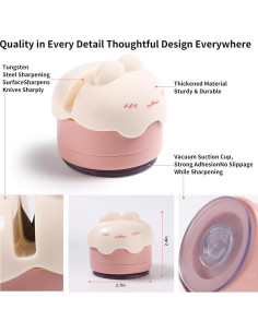 Afilador de cuchillos PUOPOSTY compacto con base de succión 2