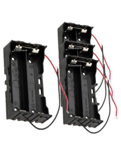 Soporte de Batería 18650 Ltvystore - 4 Pcs, 2 Slots, Plástico