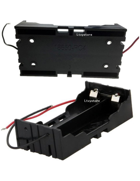 Soporte de Batería 18650 Ltvystore - 4 Pcs, 2 Slots, Plástico