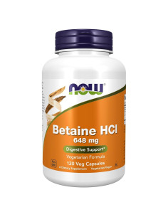 Betaina HCL Now Foods 120 Cápsulas Digestivas