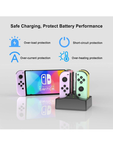 Cargador Joycon YCCSKY para Nintendo Switch - Carga 4 Controladores