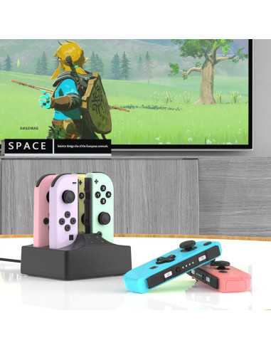 Cargador Joycon YCCSKY para Nintendo Switch - Carga 4 Controladores