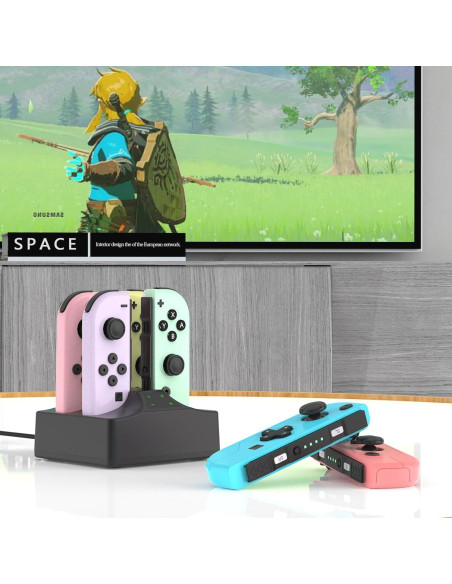 Cargador Joycon YCCSKY para Nintendo Switch - Carga 4 Controladores