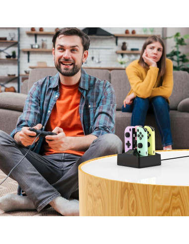 Cargador Joycon YCCSKY para Nintendo Switch - Carga 4 Controladores