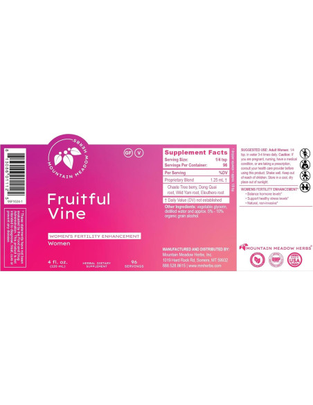 Suplemento Herbal Fertilidad Femenina Mountain Meadow 113g