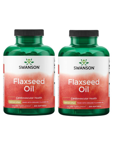 Aceite de Semilla de Lino Swanson 200 Cápsulas Blandas 1g