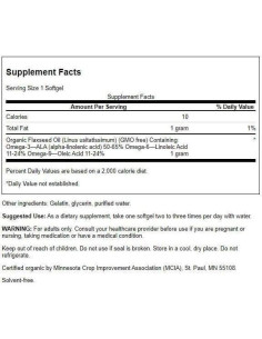 Aceite de Semilla de Lino Swanson 200 Cápsulas Blandas 1g 2