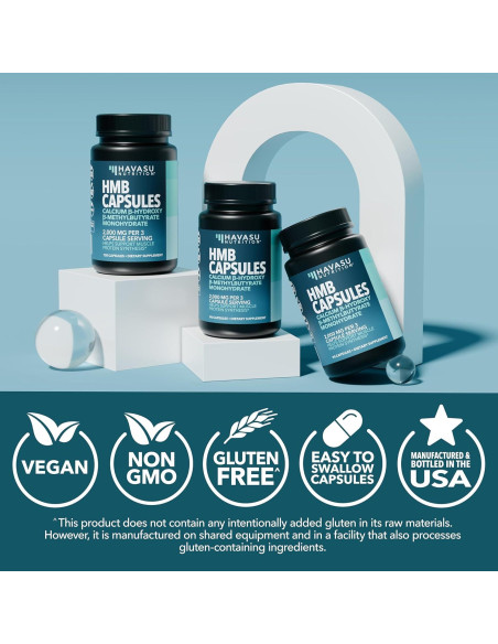 Cápsulas de HMB 2000mg Havasu Nutrition - 120 Unidades Veganas
