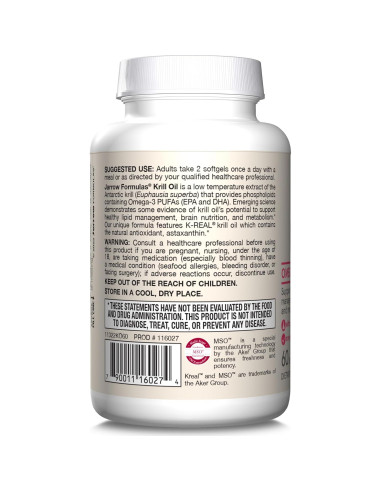 Aceite de Krill Jarrow Formulas 60 Cápsulas Blandas Omega-3