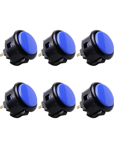 Botones de Presión Sanwa OBSF-30 - 6 Piezas para Arcade