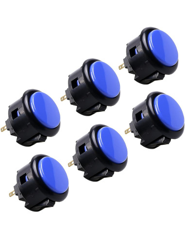 Botones de Presión Sanwa OBSF-30 - 6 Piezas para Arcade