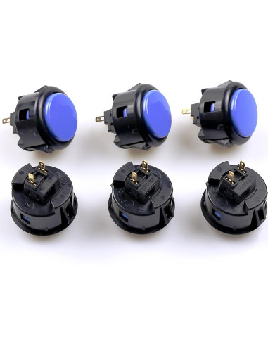Botones de Presión Sanwa OBSF-30 - 6 Piezas para Arcade
