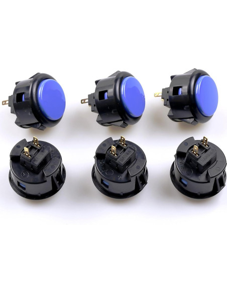 Botones de Presión Sanwa OBSF-30 - 6 Piezas para Arcade