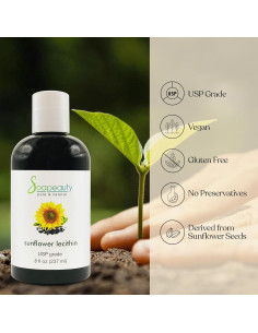 Aceite de Lecitina de Girasol 100% Puro Soapeauty 710 ml 2