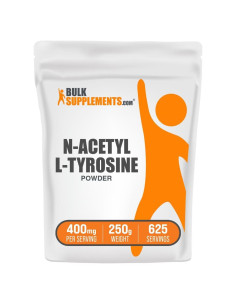Suplemento de N-Acetil L-Tirosina BulkSupplements 250g Sin Sabor