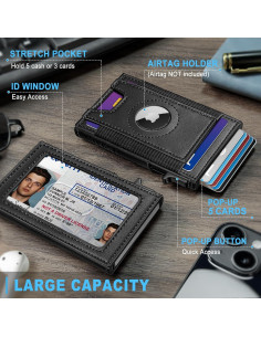 Billetera Airtag Minimalista para Hombres con Bloqueo RFID 2