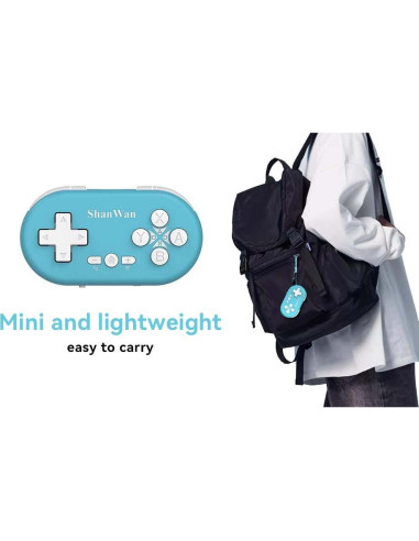 Controlador Mini ShanWan Bluetooth para Switch y PS4 Kabrilan