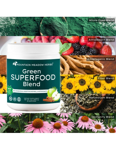 Mezcla de Superalimentos Verdes Mountain Meadow Herbs 30 Porciones