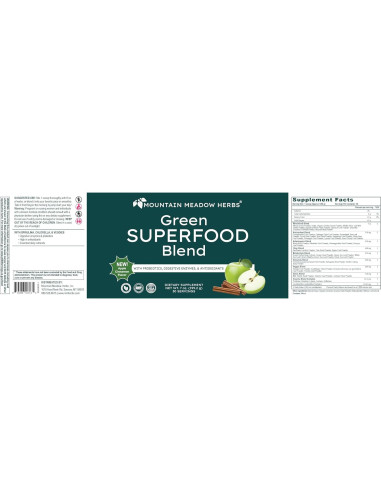 Mezcla de Superalimentos Verdes Mountain Meadow Herbs 30 Porciones