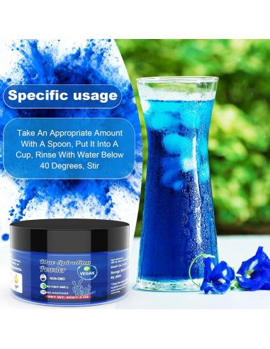Polvo de Espirulina Azul ERCorArt 40g Colorante Natural Vegano
