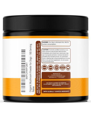 Suplemento en Polvo de Champiñones Peak Pets 90g - Inmunidad y Salud