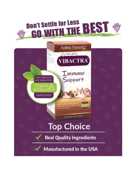 Suplemento Herbal Amber NaturalZ Vibactra 113.4g para Mascotas