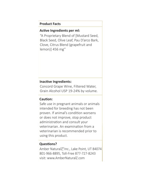 Suplemento Herbal Amber NaturalZ Vibactra 113.4g para Mascotas