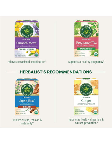 Té de hoja de frambuesa orgánico Traditional Medicinals - 16 bolsas