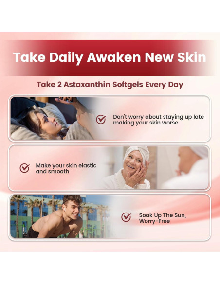 Astaxantina 12mg 240 Cápsulas VivoNu Suplemento Antioxidante