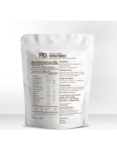 Polvo de Papaya Madura MB Herbals 227g Sin Gluten Natural 2