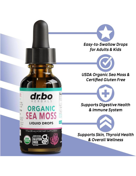 Gotas Líquidas de Musgo Marino Orgánico Dr. Bo 28.35 ml