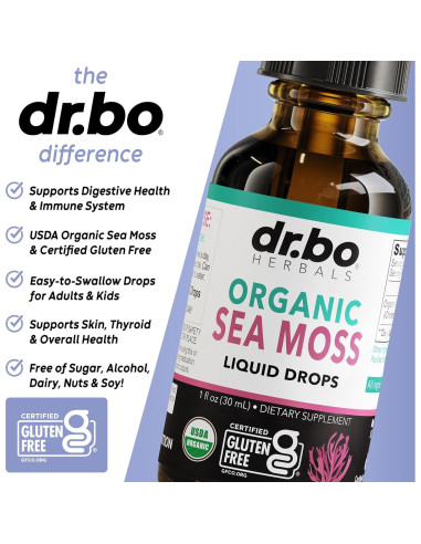 Gotas Líquidas de Musgo Marino Orgánico Dr. Bo 28.35 ml