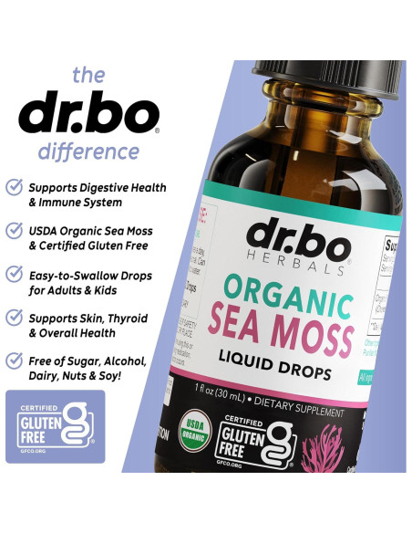 Gotas Líquidas de Musgo Marino Orgánico Dr. Bo 28.35 ml