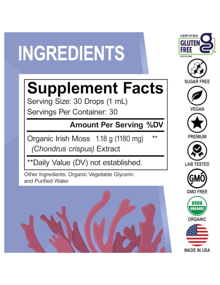 Gotas Líquidas de Musgo Marino Orgánico Dr. Bo 28.35 ml