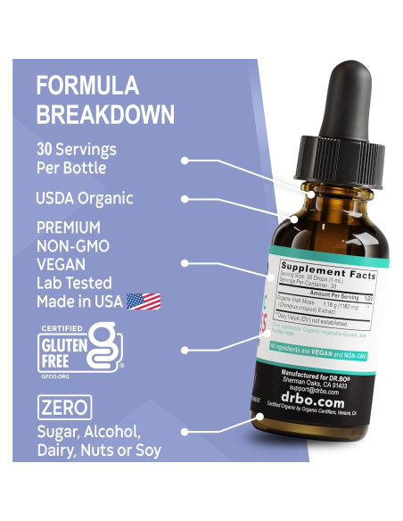 Gotas Líquidas de Musgo Marino Orgánico Dr. Bo 28.35 ml