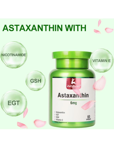 Astaxantina 6 mg JulyDeer - 60 Geles Blandos Antioxidantes
