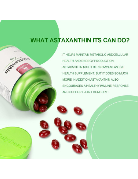 Astaxantina 6 mg JulyDeer - 60 Geles Blandos Antioxidantes